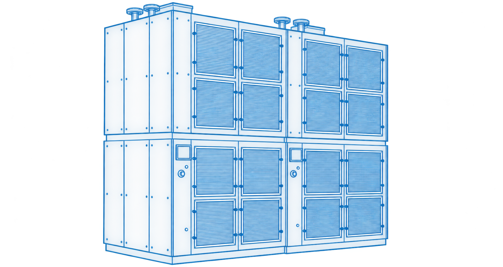 Две холодные стены AIRSYS MaxAir, установленные рядом